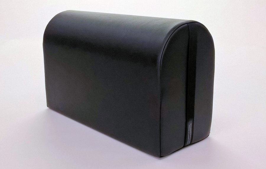 angle view of leg bolster standing upright